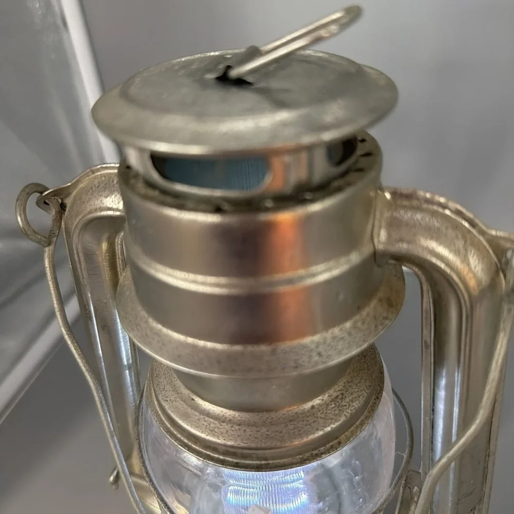 Olde‎ Brooklyn LED Old Style Lantern - Dimmable Silver Two D Battery Operated